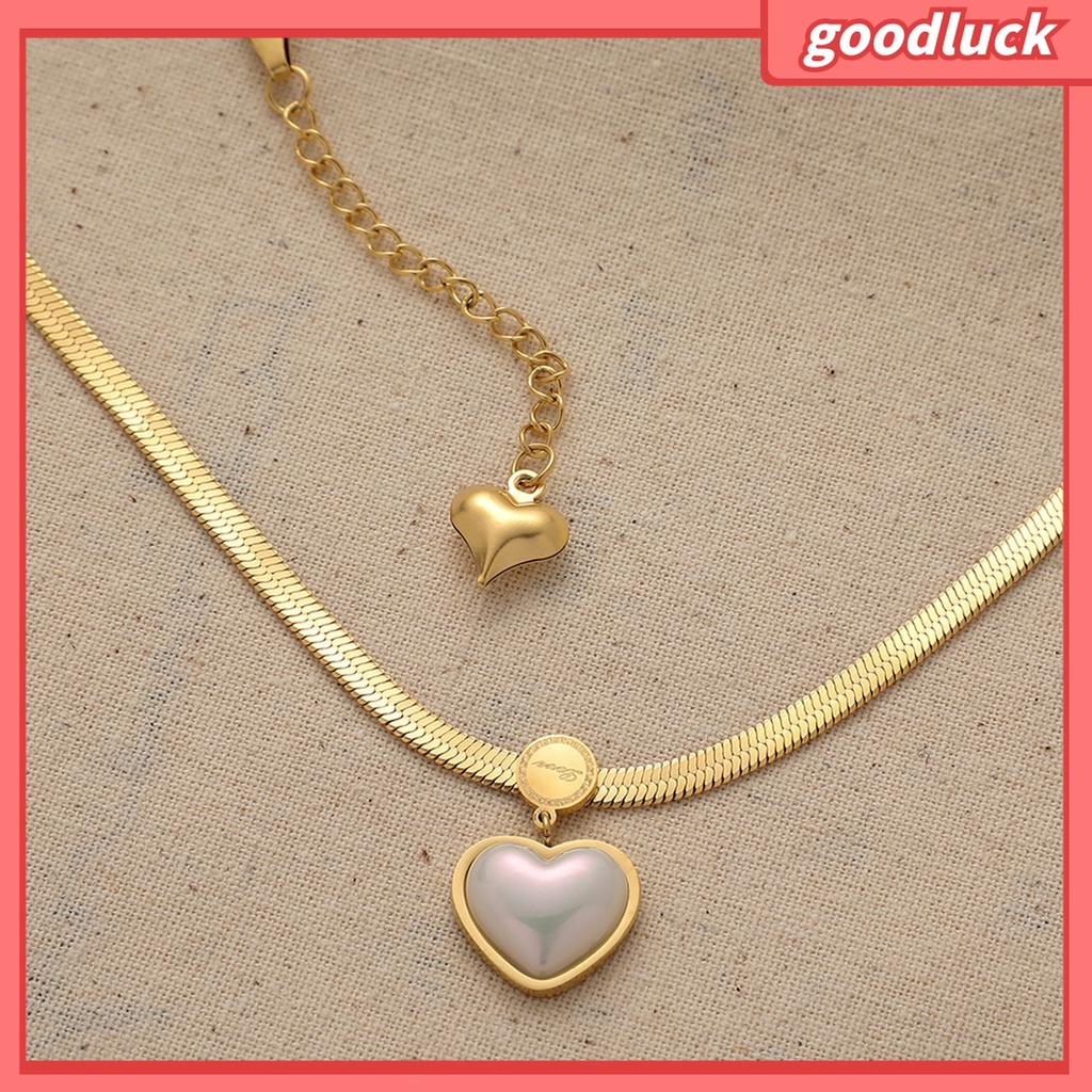 Fairystore| Vòng cổ Mặt Hình Vỏ Sò Bằng Thép Không Gỉ Mạ Điện Thời Trang Dành Cho Bạn Nữ Mặc Hàng Ngày