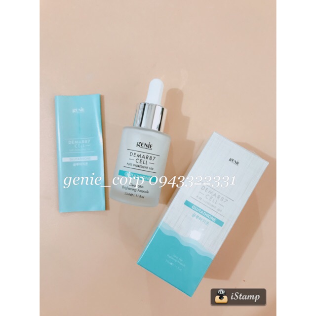 Date 2021- Serum truyền trắng Genie Glutathione chính hãng Hàn Quốc 33 ml