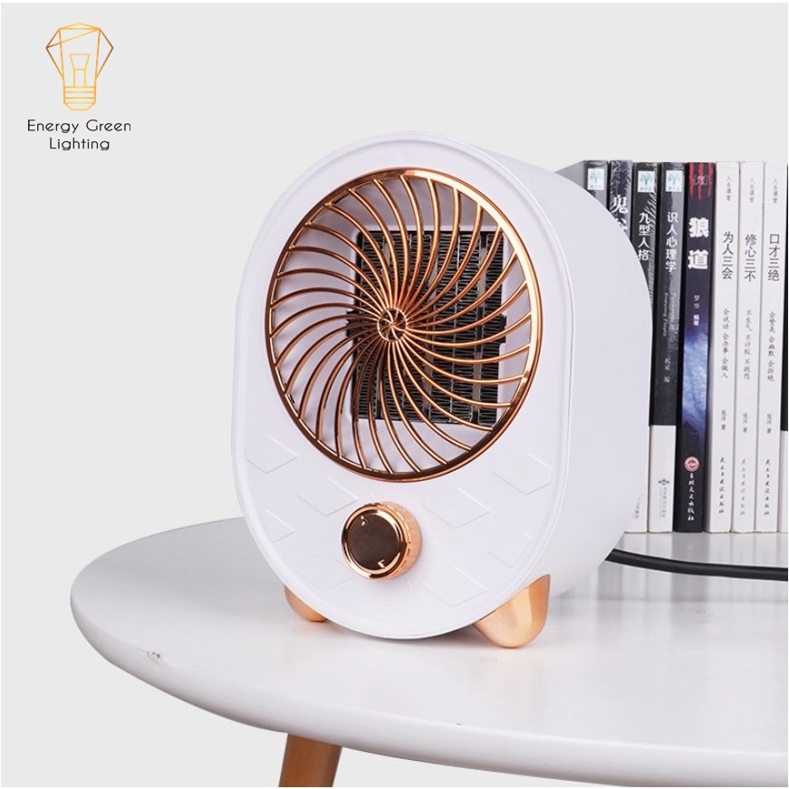 Máy Sưởi Để Bàn Energy Green Lighting MS-66991 - Công Nghệ Sưởi Gốm PTC - Làm Nóng Nhanh -Tích Hợp Tản Gió
