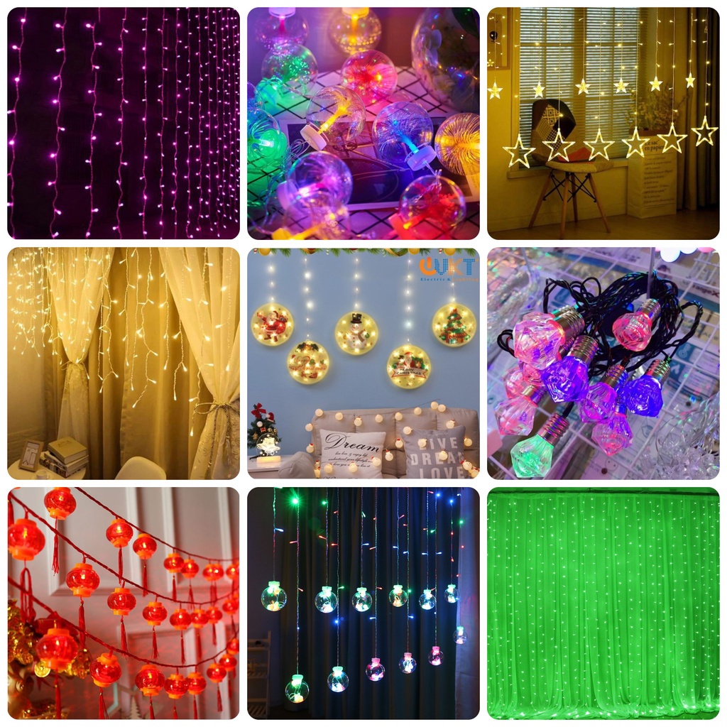 Bộ sưu tập dây đèn LED trang trí Noel, tết, lễ hội, sinh nhật