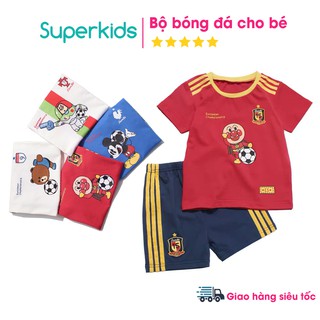Bộ Bóng đá in con vật dễ thương chất thông hơi cho bé 8-18kg QATE574
