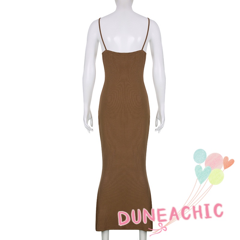 DUNEA Đầm Đuôi Cá Màu Sắc Đơn Giản Quyến Rũ Cho Nữ