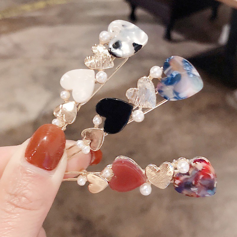 Kẹp tóc hình trái tim phong cách Hàn Quốc thanh lịch dành cho nữ