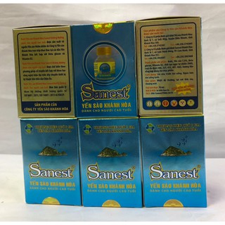 Nước yến Sanest dành cho người cao tuổi không đường 6 hũ x 70ml, nước yến Khánh Hoà
