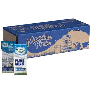 (Date T11.2025) Thùng 24 hộp Sữa tươi tiệt trùng nguyên kem không đường Meadow Fresh 200ml