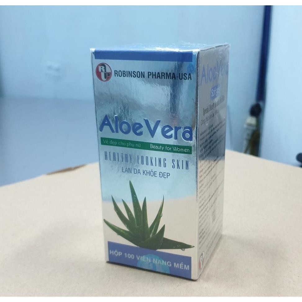 Aloe vera Viên Uống Đẹp Da, Dưỡng Ẩm, Chống Lão Hoá, Mờ Sẹo - Sữa Ong Chúa