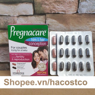 Viên uống Pregnacare him & her conception 60 viên