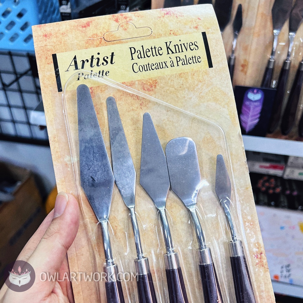 [CÚ TUYẾT] Bộ 5 Cây Bay Pha Màu Vẽ Tiện Dụng Palette Knives