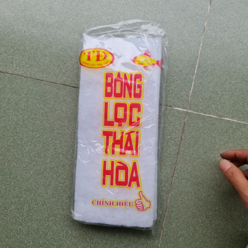 Bông lọc hồ cá được dùng làm vật liệu lọc chặn phân bể cá