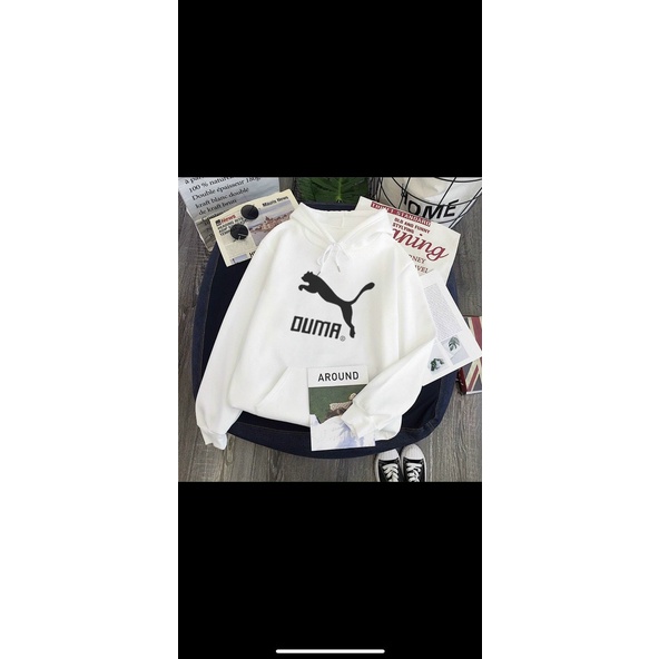 Áo hoodies in chữ lót bông nỉ mặc đi học đi chơi