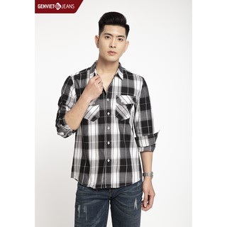 Áo Sơmi Caro Dài Tay Nam G041P-00401 GENVIET