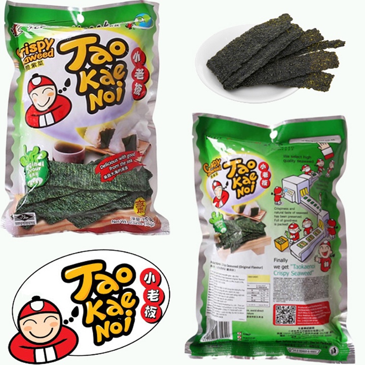 SNACK RONG BIỂN TAO KAE NOI CRISPY SEAWEED VỊ TRUYỀN THỐNG 32 GRAM