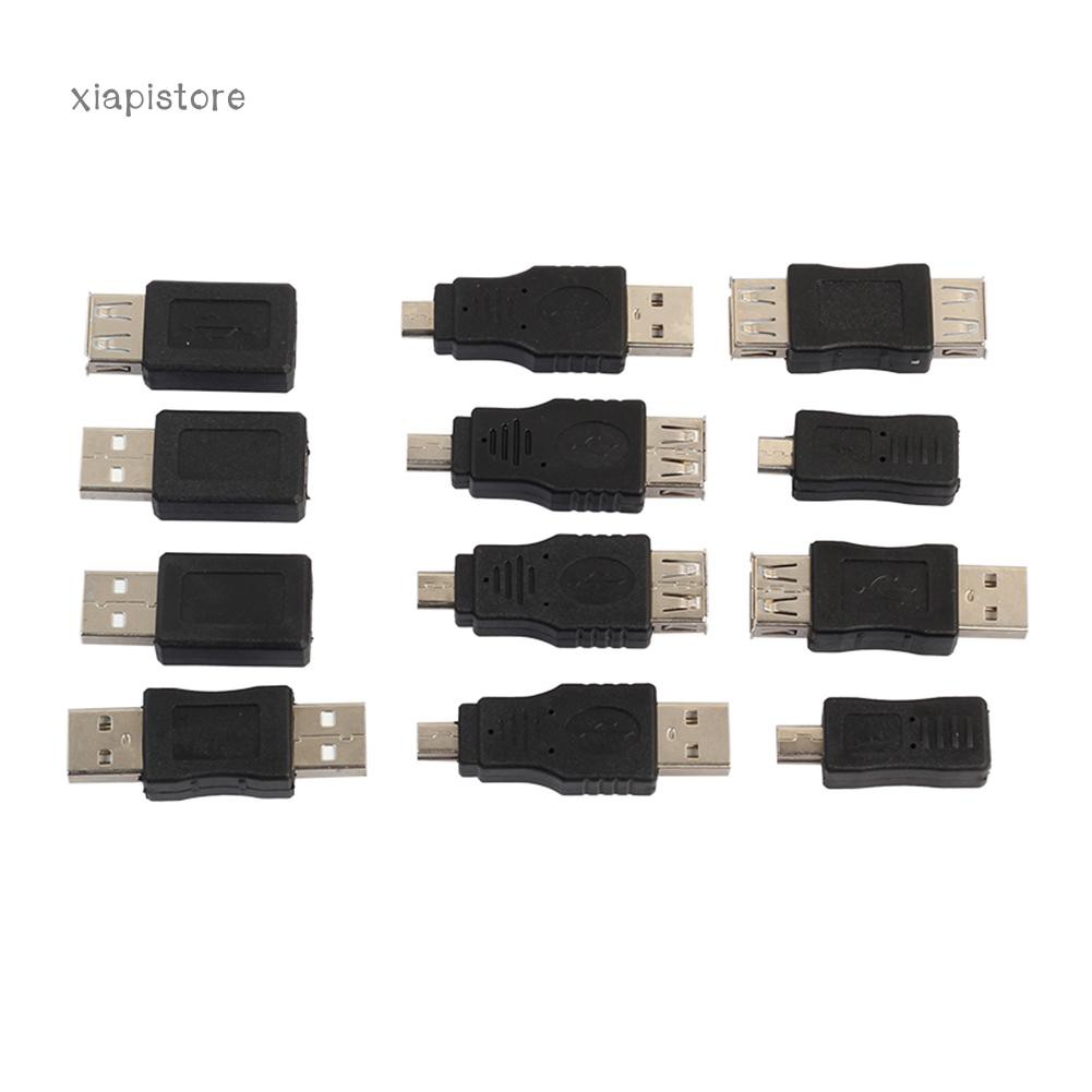 Bộ 12 Đầu Nối Usb 2.0 Đực Sang Đầu Cái Micro Mini