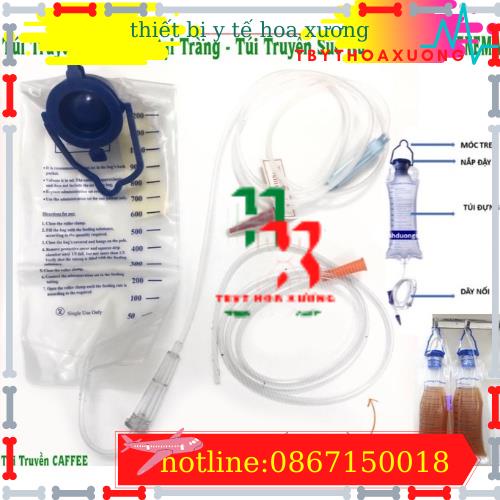 [TÚI + DÂY TRUYỀN] BỘ DỤNG CỤ TÚI TRUYỀN THẢI ĐỘC CAFE ENEMA