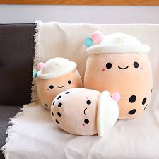 gấu bông ly trà sữa Gấu bông gối ôm bình trà sữa nhồi bông chất liệu vải nhung co giãn 4 chiều Hàn Quốc Cute shop