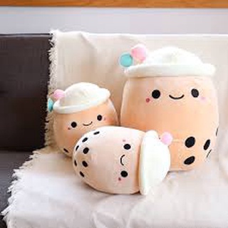 Gấu bông ly trà sữa Gấu bông gối ôm bình trà sữa nhồi bông chất liệu vải nhung co giãn 4 chiều Hàn Quốc Cute shop