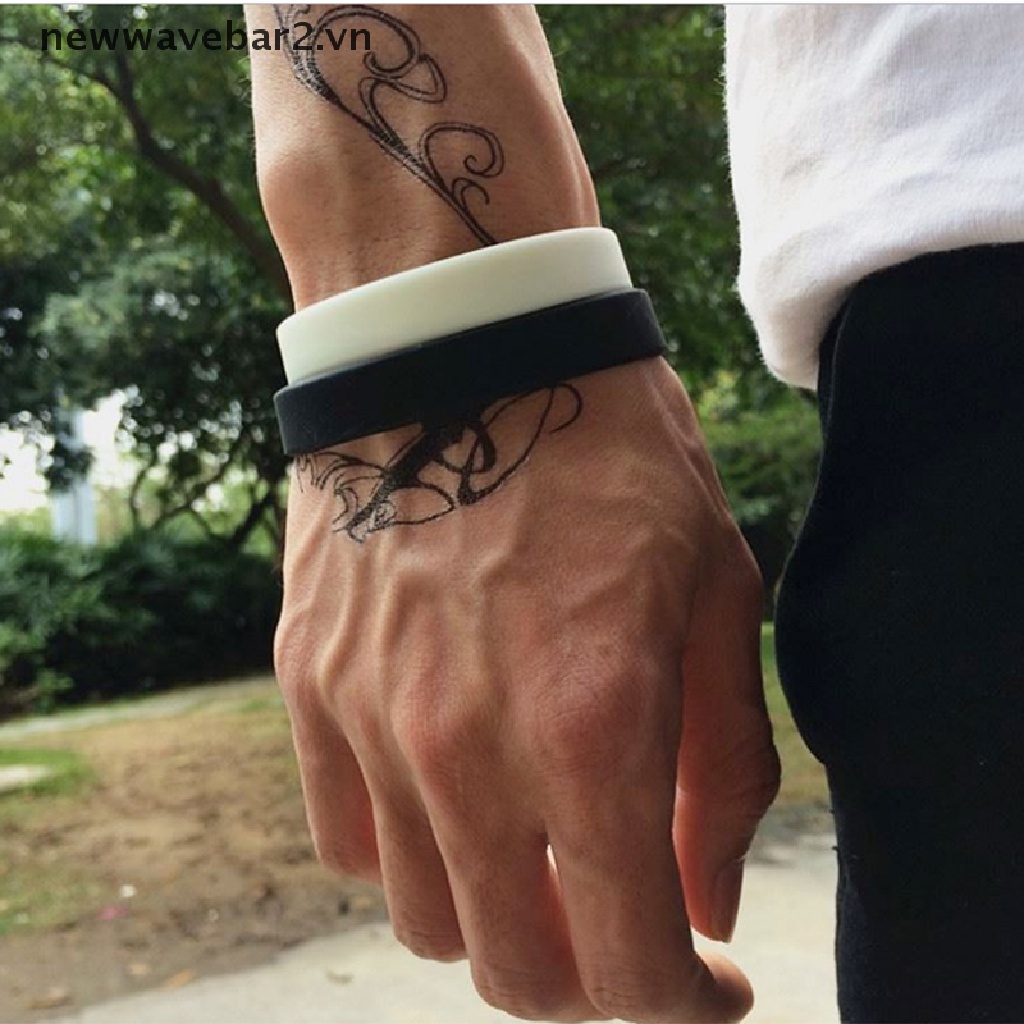 (Mới2) Vòng Tay Cao Su Silicone Phát Sáng Trong Bóng Tối