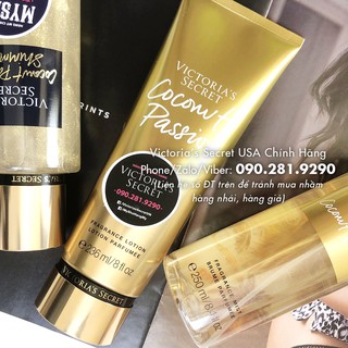 [236ml] Kem dưỡng da, Lotion toàn thân Coconut Passion Mist, hương Đảo Dừa, Bãi cát ấm áp, Victoria's Secret