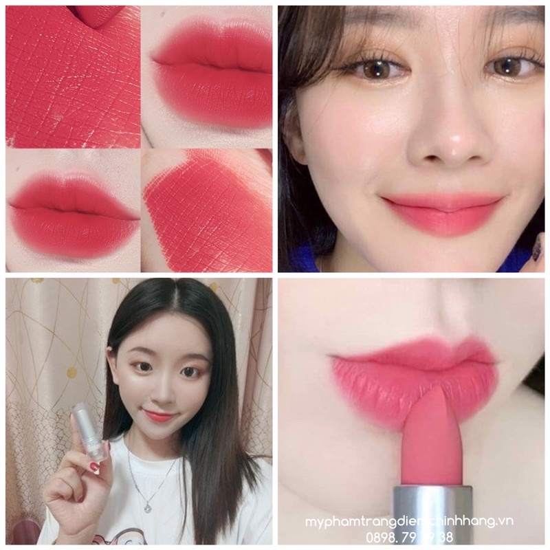 Son Lì Mềm Môi Velvet Matte Powder Kiss Dupe Mac Loud &amp; Clear Lipstick