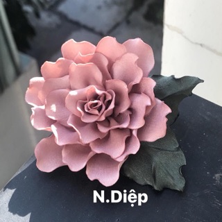 Hoa cài áo vải gấm cao cấp 8cm