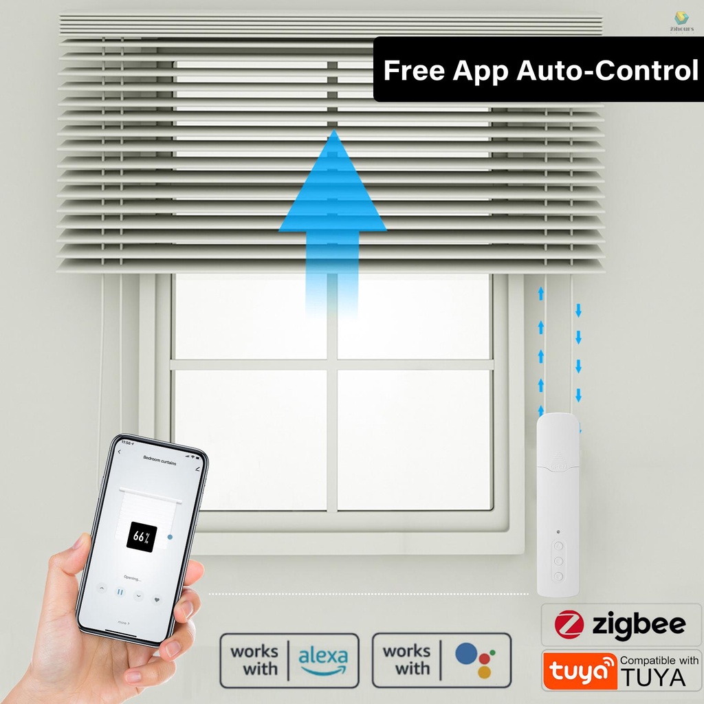 Giá Thấp Nhất Rèm Cửa Hạt Kéo Thông Minh TM616EGZT Điều Khiển Giọng Nói Cho Gia Đình / Khách Sạn