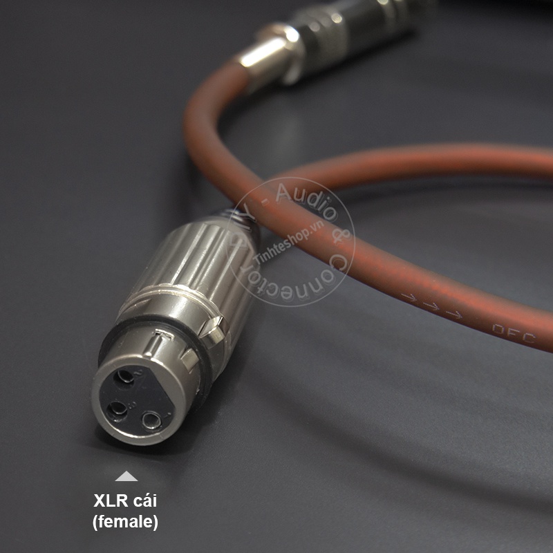 Dây canon sang 2 jack 6 ly mono DIY 0.2 đến 3 mét - XLR female to 2 6.5mm mono