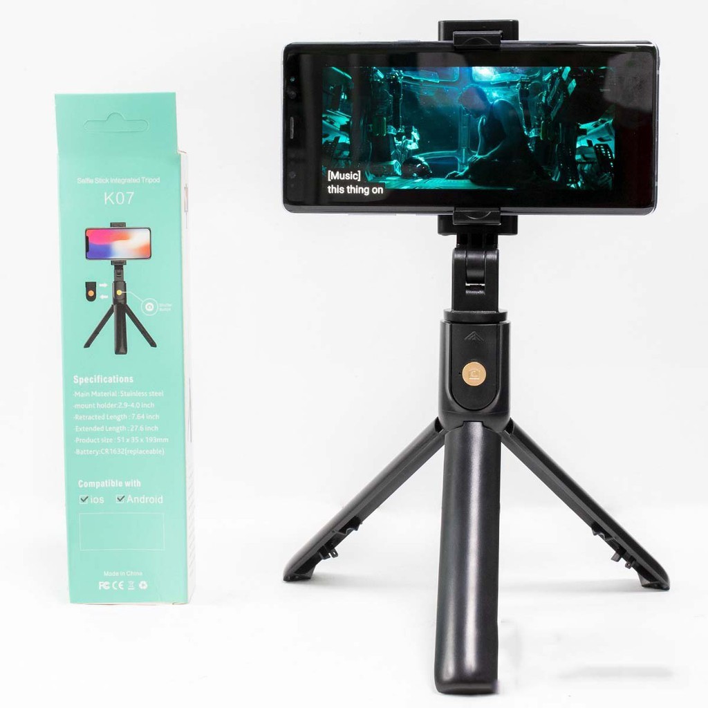 Gậy Chụp Hình Tự Sướng Kiêm Tripod 3 Chân K07 Kèm Nút Bluetooth Chính Hãng | BigBuy360 - bigbuy360.vn