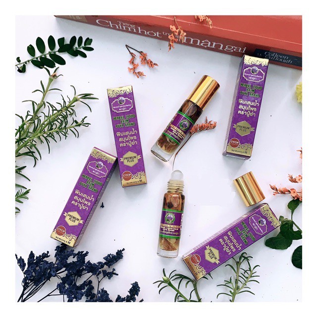 [𝗦𝗔𝗟𝗘]..::✨Lốc 12 Chai Dầu Gió Lăn 19 Vị Thảo Dược OTOP - Herbal Liquid Balm Puya Brand Thái Lan 8cc