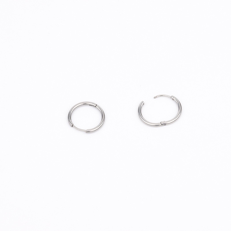 Khuyên trơn dày 2mm, 1,6mm, titan chuẩn, unisex