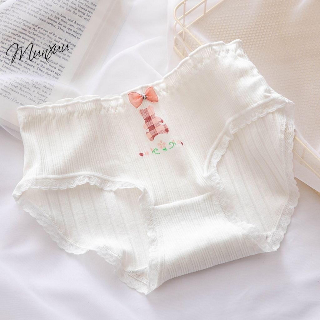 Quần lót nữ Cotton MUNXUU gam hồng họa tiết hoa nhí, chất liệu cao cấp mềm mại bảo vệ kháng khuẩn - QC95