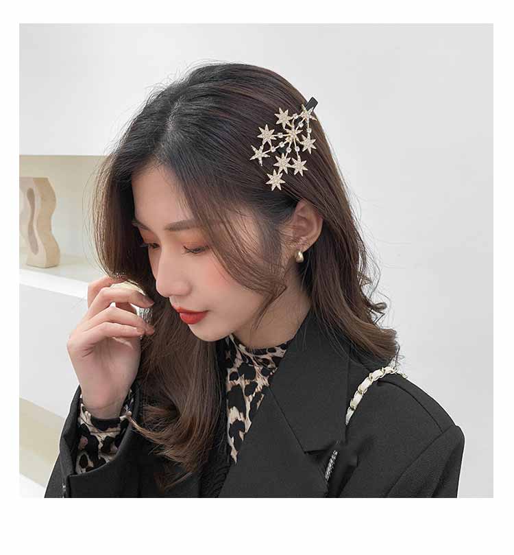 Kẹp Tóc Hình Ngôi Sao Đính Đá Phong Cách Hàn Quốc