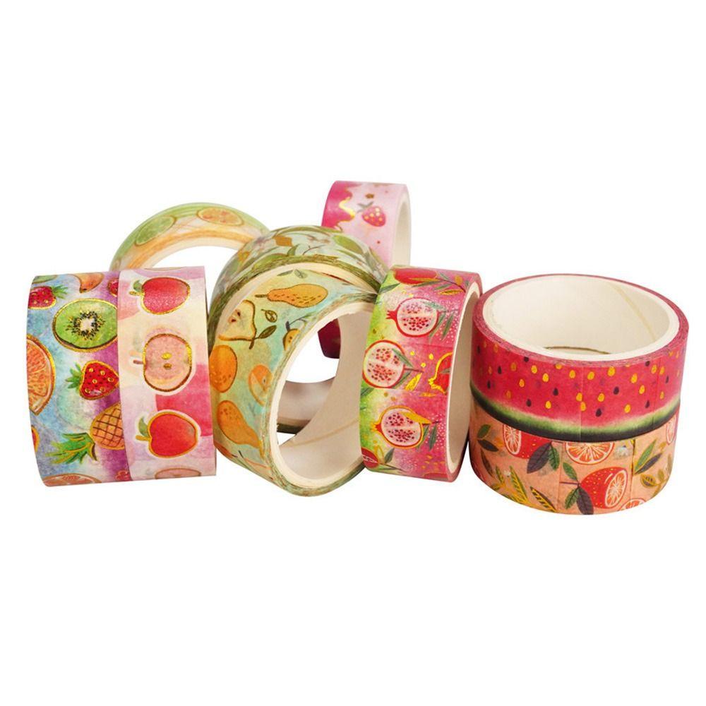 LAKAMIER 10 Cuộn Băng Dính Với Họa Tiết Theo Phong Cách Kawaii Dùng Trang Trí Scrapbook
