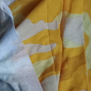 Cotton rằn ri vàng phối vàng đất chất thun 2 chiều
