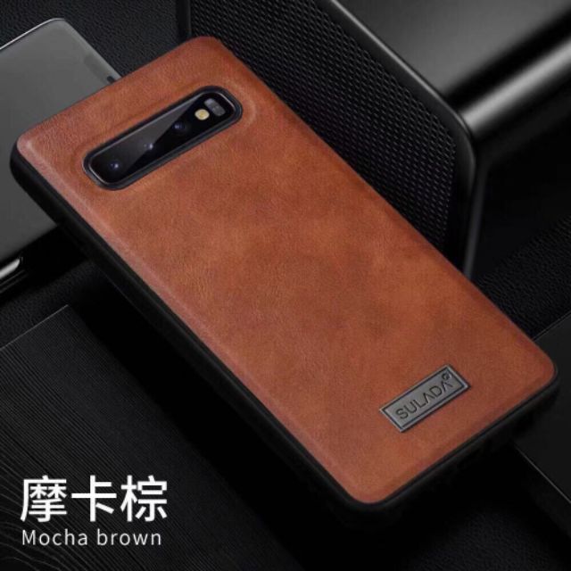 ỐP LƯNG DA SULADA CHO GALAXY S10 PLUS/ S10+ VIỀN DẺO SIÊU SANG