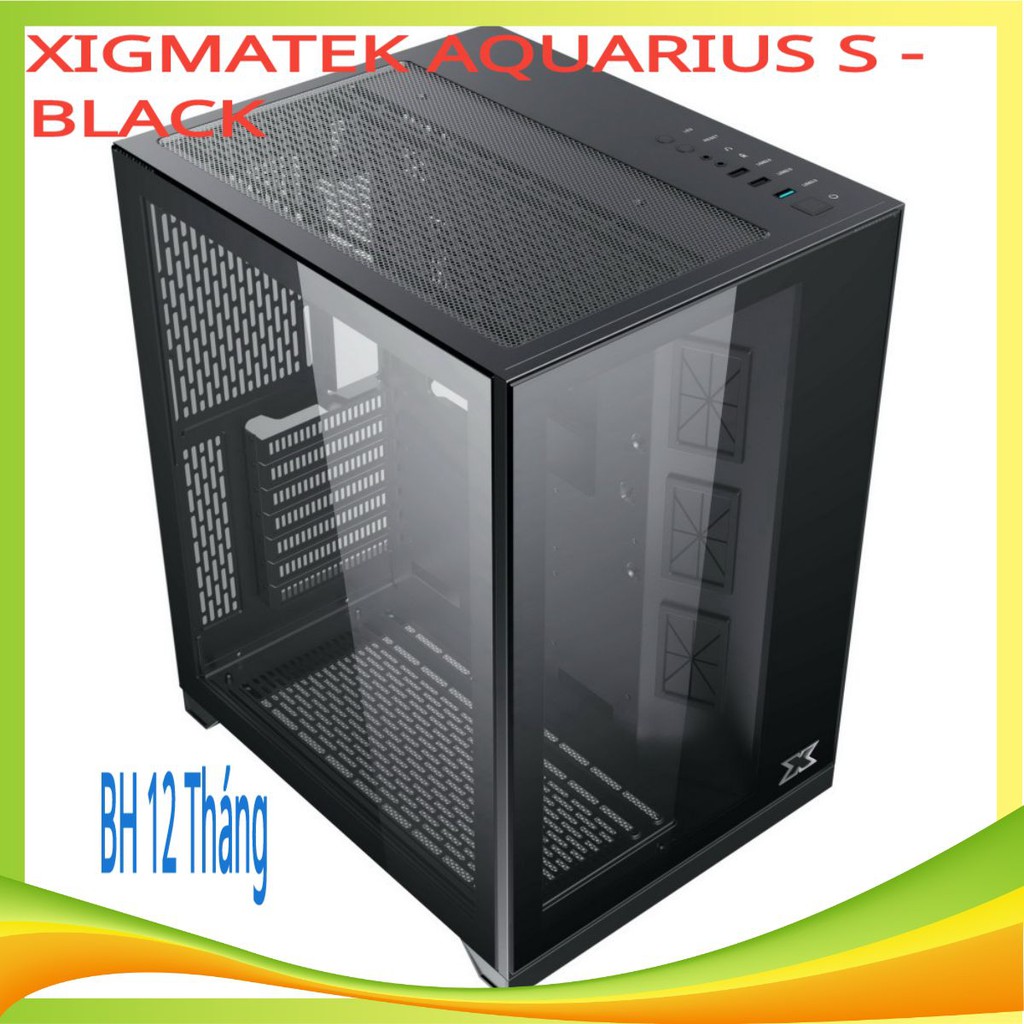 Vỏ Case Máy Tính XIGMATEK AQUARIUS S - BLACK (No Fan) - Chính hãng Mai Hoàng