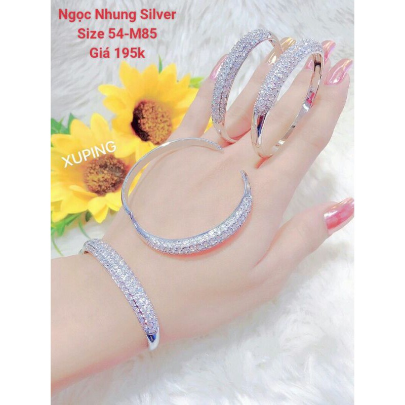 Vòng tay hợp kim xi trắng-M85