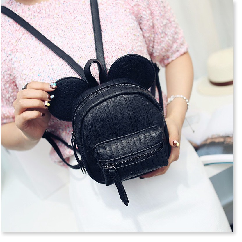 Balo mini thời trang nữ ⛔GIÁ SỈ⛔ Balo da hình tai thỏ có ngăn trước style Hàn Quốc, dây deo thiết kế trễ vai 8310