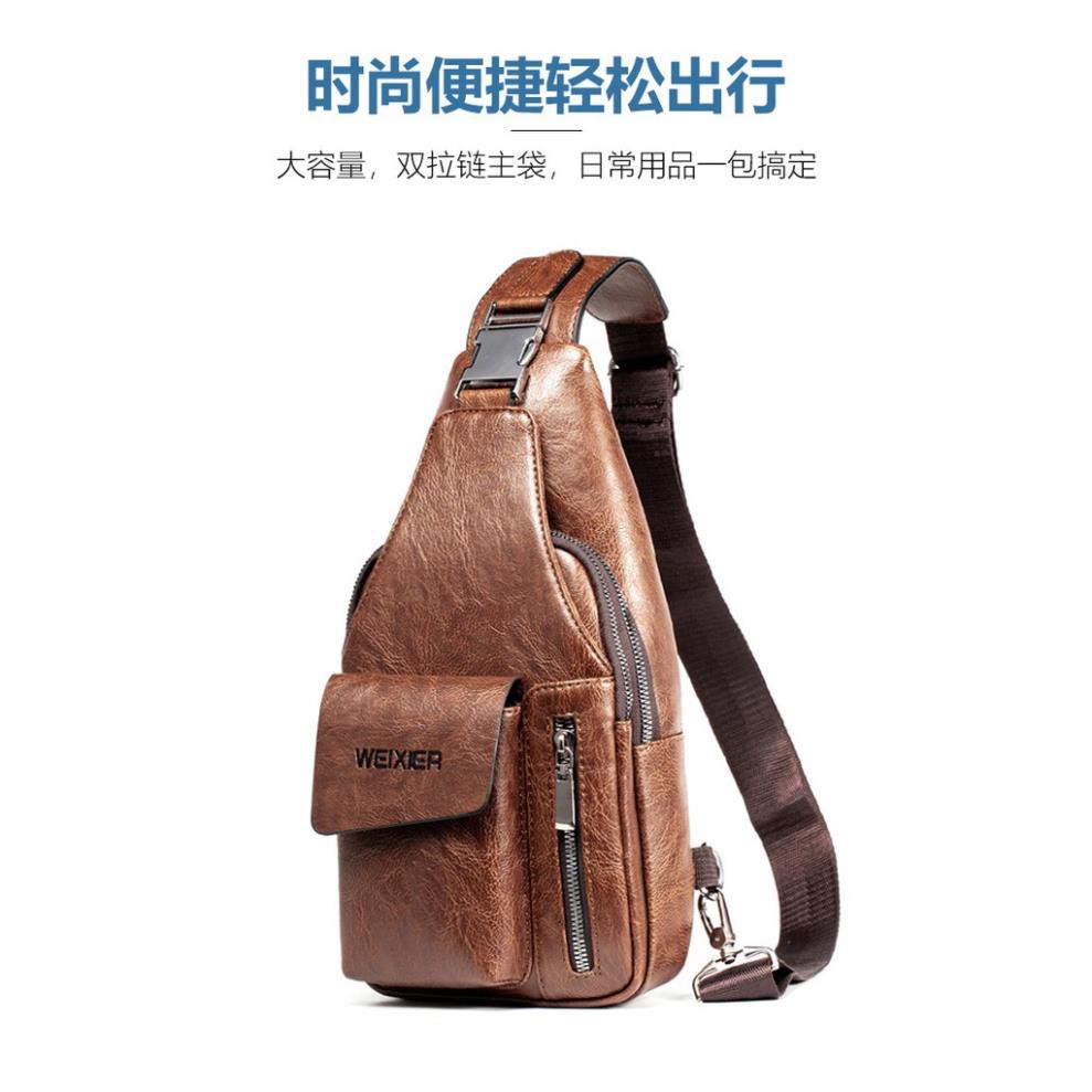Túi Đeo Chéo Nam Trước Ngực Da PU Cao Cấp Chống Nước Phong Cách Thể Thao Thời Trang Hàn Quốc TD04 Đậm Chất Nam Tính | BigBuy360 - bigbuy360.vn