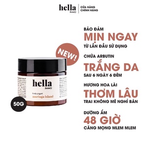 Kem Dưỡng Ẩm Trắng Da Body Yogurt Hella Beauty Hương Moringa Island Dưỡng Da Trắng Sáng Mịn Màng Phù Hợp Da Nhạy Cảm 