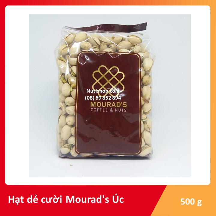 [KHÔNG TẨY TRẮNG] Hạt Dẻ Cười Rang Muối Mourad Úc túi 500g nhân hạt giòn ngon để ăn kiêng, ăn vặt