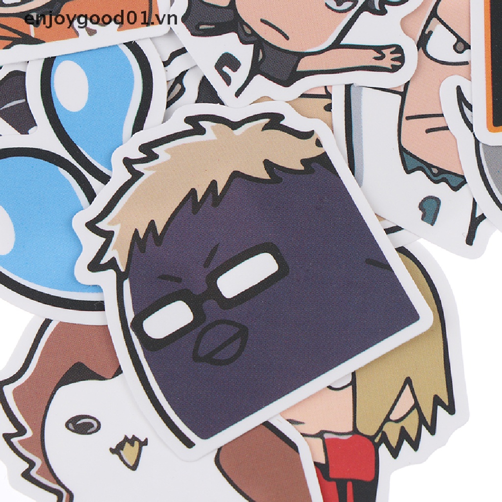 Set 40 nhãn dán PVC chống thấm nước họa tiết anime haikyuu trang trí vali/ ván trượt/ laptop