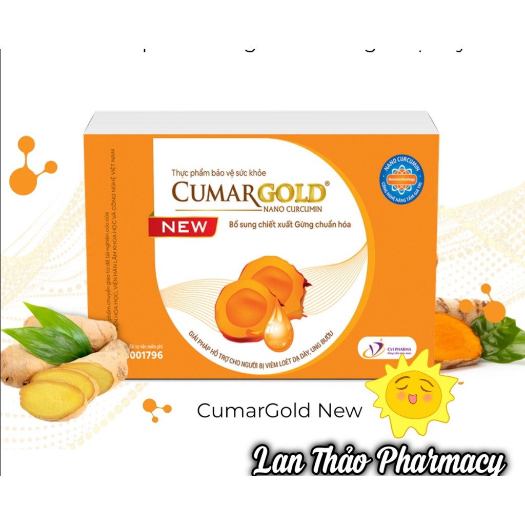 [mẫu mới] Cumargold new hộp 30 viên hỗ trợ điều trị viêm loét dạ dày tá tràng hiệu quả gấp bội
