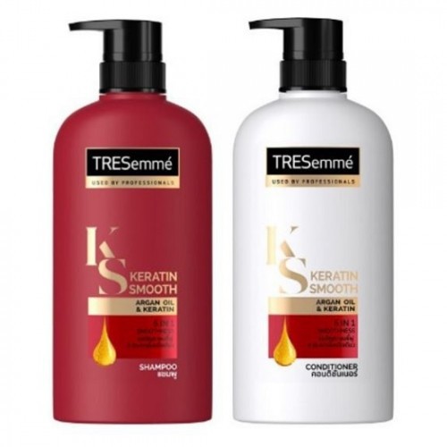 Cặp Dầu Gội Xả Tresemme KERATIN SMOOTH Thái Lan màu đỏ 450mlx2