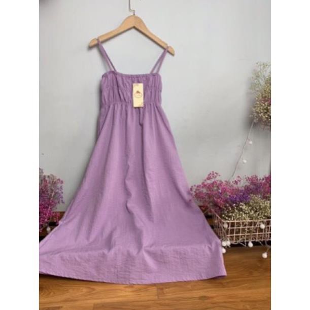 Váy 2 dây ngực 3 chun chất đũi xước 3 màu siêu xinh chất đũi | BigBuy360 - bigbuy360.vn