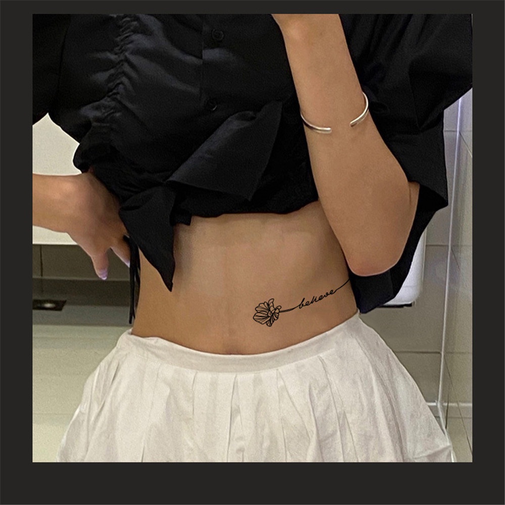 Miếng Dán Hình Xăm Chữ Cái Tiếng Anh Chống Thấm Nước