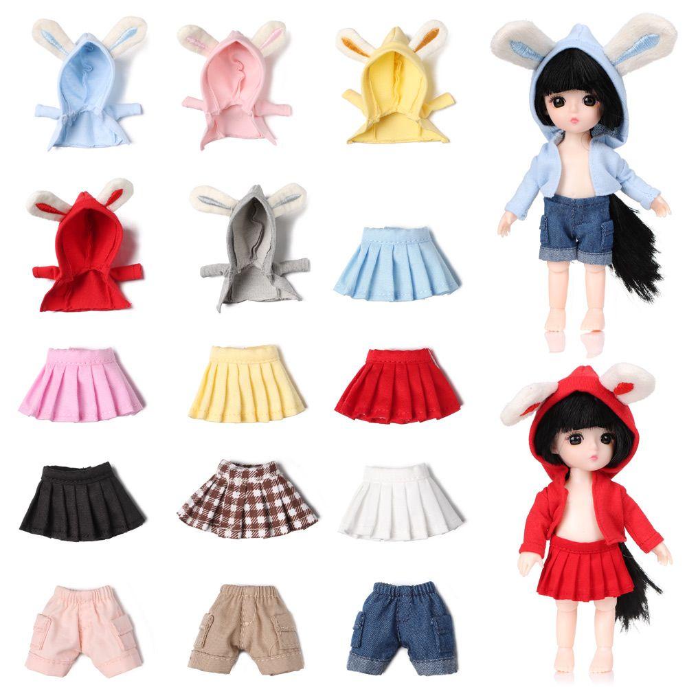 CLEVER Áo Hoodies Làm Thủ Công Cho Búp Bê BJD 1 / 11 1 / 12 12~16cm