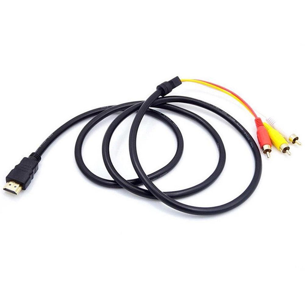 Cáp chuyển đổi thành phần âm thanh AV 5Ft HDMI sang 3-RCA cho HDTV