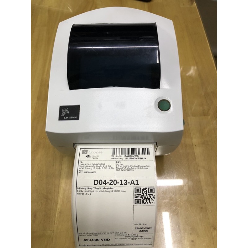 Máy in đơn hàng shopee Zebra LP 2844 | BigBuy360 - bigbuy360.vn