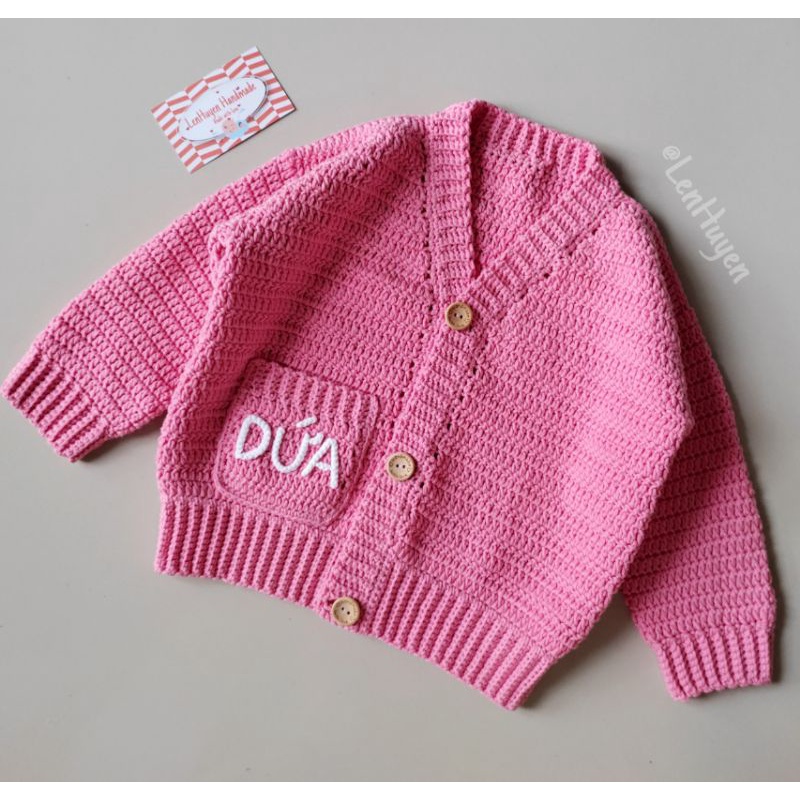 Áo khoác len handmade cardigan cho bé cực dễ thương cực đẹp
