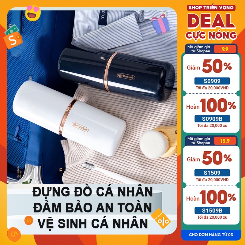 Hộp đựng bàn chải kem đánh răng kết hợp cốc đánh răng cao cấp đi du lịch